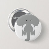 Badge Rond 5 Cm éléphant gris (Devant & derrière)