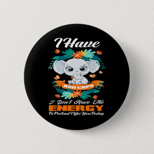 Badge Rond 5 Cm Elephant J'ai RSD RCPS Sensibilisation