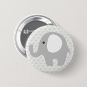 Badge Rond 5 Cm Éléphant magnifique de bébé dans le gris neutre (Devant & derrière)