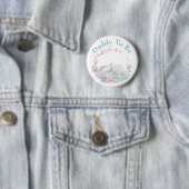 Badge Rond 5 Cm Elephant papa sera Button Papillon (En situation)