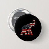 Badge Rond 5 Cm Éléphant républicain Trump 2024 partisan de Trump (Devant & derrière)