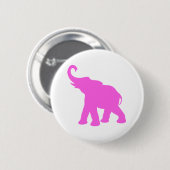 Badge Rond 5 Cm Éléphant rose (Devant & derrière)