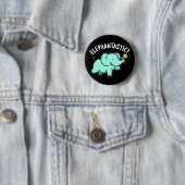 Badge Rond 5 Cm Elephantastic Funny Elephant Pun Dark BG (En situation)