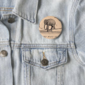 Badge Rond 5 Cm éléphants de cirque (En situation)