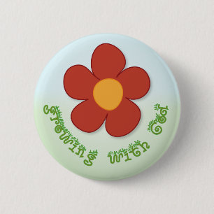 Badge Rond 5 Cm Élevage avec le bouton de Dieu