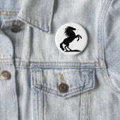 Badge Rond 5 Cm Élevage noir Stallion - (En situation)