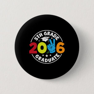 Badge Rond 5 Cm élève de 5e année 2026 Diplômé de l'école secondai