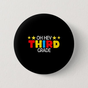 Badge Rond 5 Cm Élèves de troisième année garçon rentrée scolaire