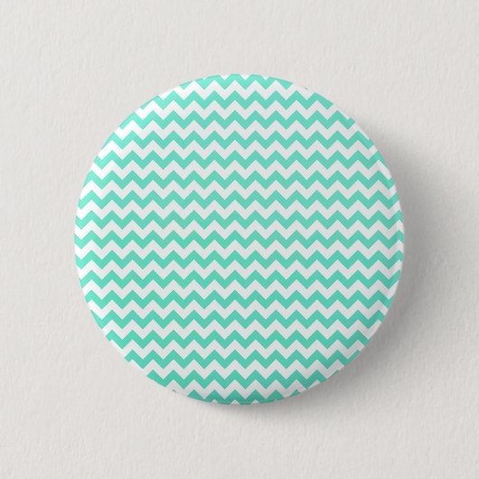 Badge Rond 5 Cm Elevez votre look avec un Chevron Blanc Vert Mint (Devant)