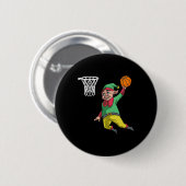 Badge Rond 5 Cm Elf Basketball Noël Chelem Dunk Gif Pbv (Devant & derrière)