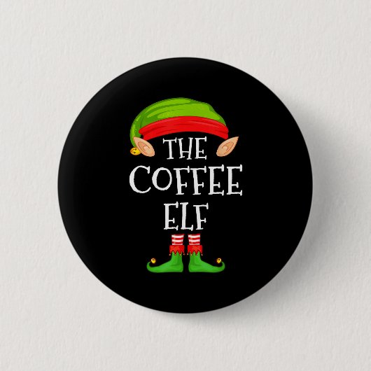 Badge Rond 5 Cm Elf Family Christmas Coffee Elf Sweater Matching C (Devant)