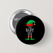 Badge Rond 5 Cm Elf Family Christmas Funny The Baby Elf Sweater Bo (Devant & derrière)