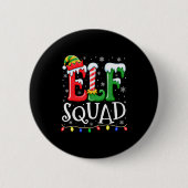 Badge Rond 5 Cm Elf Family Christmas Matching Pajamas Xmas Elf Squ (Devant)
