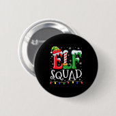 Badge Rond 5 Cm Elf Family Christmas Matching Pajamas Xmas Elf Squ (Devant & derrière)