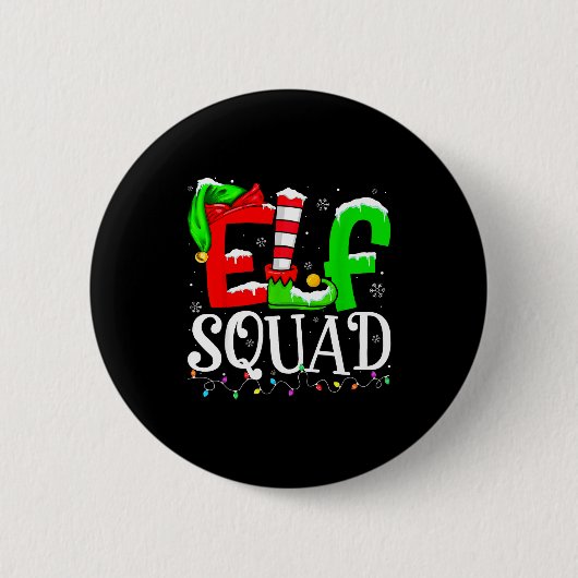 Badge Rond 5 Cm Elf Family Christmas Shirts Matching Pajamas Xmas (Devant)