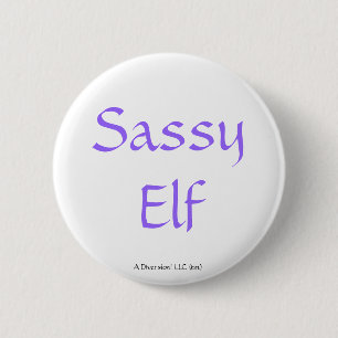 Badge Rond 5 Cm Elf impertinent