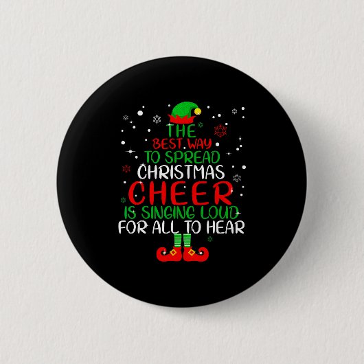 Badge Rond 5 Cm Elf Shirt The Way To Spread Christmas Cheer Boys M (Devant)