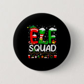 Badge Rond 5 Cm Elf Squad Christmas Family Matching Xmas Elf Pajam (Devant)