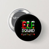 Badge Rond 5 Cm Elf Squad Christmas Family Matching Xmas Elf Pajam (Devant & derrière)