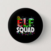 Badge Rond 5 Cm Elf Squad Christmas Family Matching Xmas Pajamas  (Devant)