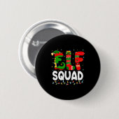 Badge Rond 5 Cm Elf Squad Family Christmas Matching Pajamas Xmas T (Devant & derrière)