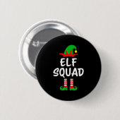 Badge Rond 5 Cm Elf Squad Matching Family Christmas  (Devant & derrière)