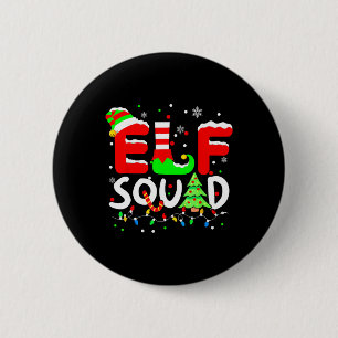 Badge Rond 5 Cm Elf Squad Noël Correspondant Famille Enfant Garçon