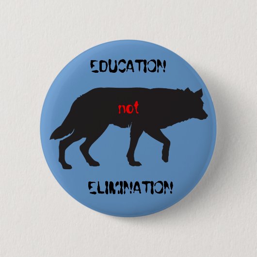 Badge Rond 5 Cm Élimination d'éducation pas (Devant)