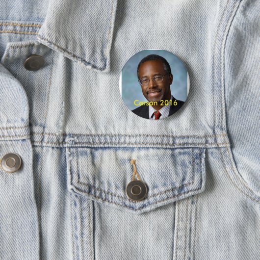 Badge Rond 5 Cm Élisez Ben Carson 2016 (En situation)
