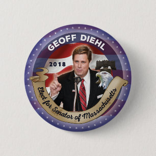 Badge Rond 5 Cm Élisez Geoff Diehl pour le sénateur de