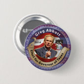 Badge Rond 5 Cm Élisez Greg Abbott pour le gouverneur du Texas - (Devant & derrière)