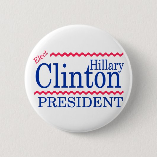Badge Rond 5 Cm Élisez Hillary Clinton (Devant)