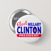 Badge Rond 5 Cm Élisez Hillary Clinton président (Devant & derrière)