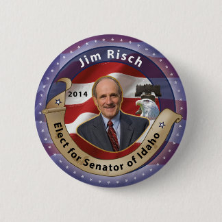 Badge Rond 5 Cm Élisez JIM Risch pour le sénateur de l'Idaho -