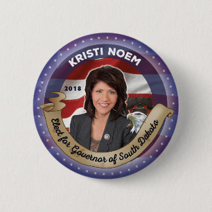 Badge Rond 5 Cm Élisez Kristi Noem pour le gouverneur du Dakota d