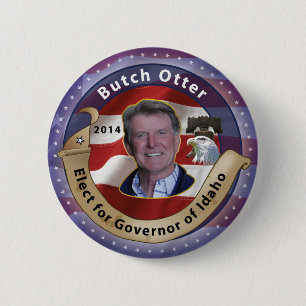 Badge Rond 5 Cm Élisez la loutre de virago pour le gouverneur de