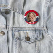 BADGE ROND 5 CM ELIZABETH WARREN 2016 (En situation)
