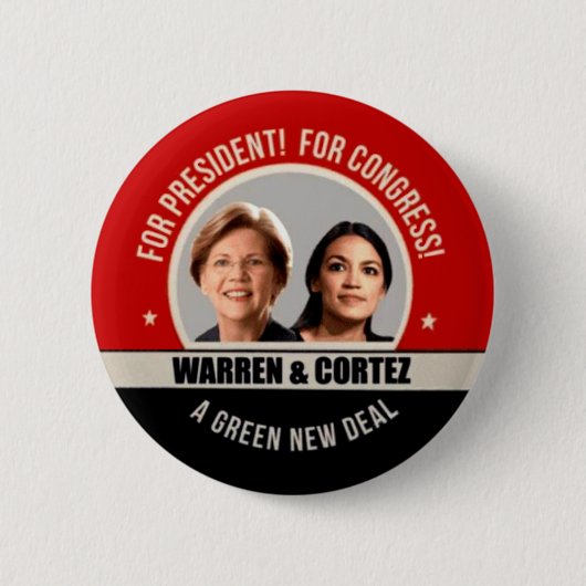 Badge Rond 5 Cm Elizabeth Warren pour la présidente 2020 (Devant)