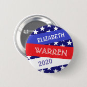 Badge Rond 5 Cm Elizabeth Warren pour la présidente 2020 (Devant & derrière)