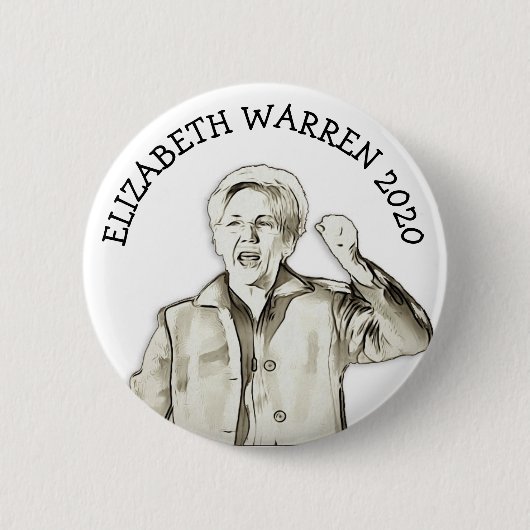 Badge Rond 5 Cm Elizabeth Warren pour l'élection présidentielle de (Devant)
