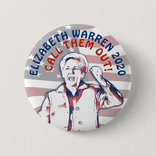 Badge Rond 5 Cm Elizabeth Warren pour l'élection présidentielle de