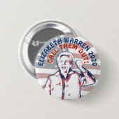 Badge Rond 5 Cm Elizabeth Warren pour l'élection présidentielle de (Devant & derrière)