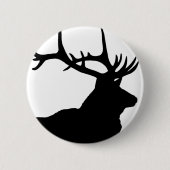 Badge Rond 5 Cm Elk Silhouette (Devant)