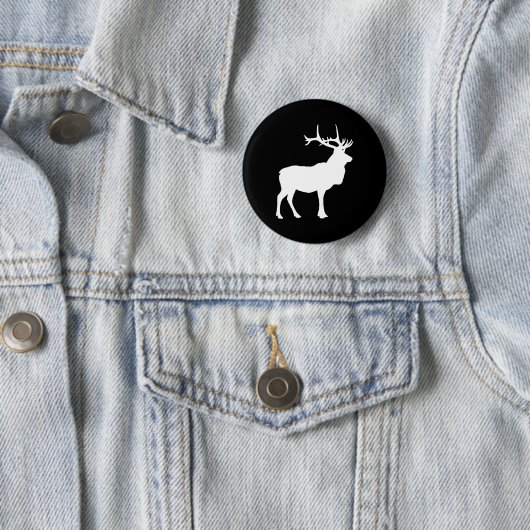 Badge Rond 5 Cm Elk Silhouette (En situation)