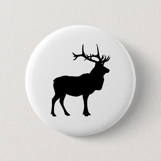 Badge Rond 5 Cm Elk Silhouette (Devant)