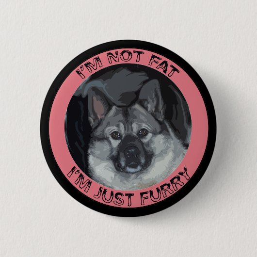 Badge Rond 5 Cm Elkhound (Devant)