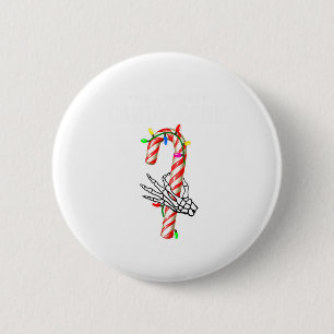 Badge Rond 5 Cm Elle aime mon squelette de canne en bonbon pour co