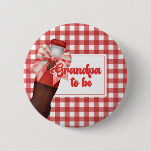 Badge Rond 5 Cm Elle est prête à accoucher Baby Shower Futur Grand