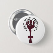 Badge Rond 5 Cm Elle le bouton de personnes (Devant & derrière)