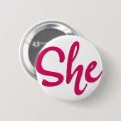 Badge Rond 5 Cm Elle Pin (Devant & derrière)